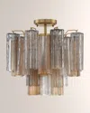 Crystorama Addis 4-light Aged Brass Ceiling Mount In Multi