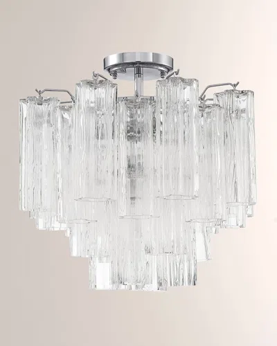Crystorama Addis 4-light Polished Chrome Ceiling Mount In Clear