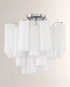 Crystorama Addis 4-light Polished Chrome Ceiling Mount In White