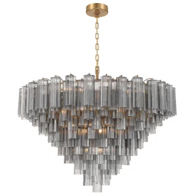 Crystorama Addis 49'' Aged Brass Chandelier