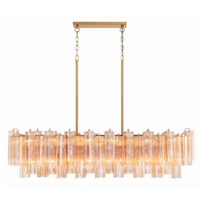 Crystorama Addis 51 3/4" Wide Aged Brass Chandelier In Orange