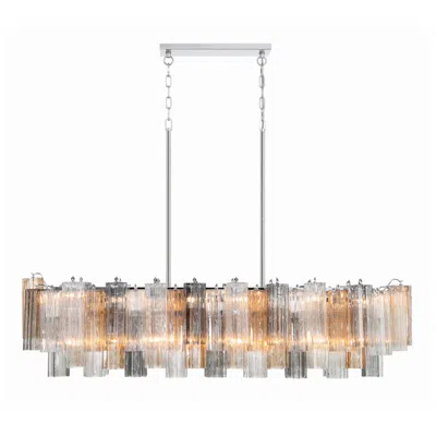 Crystorama Addis 51 3/4"w Polished Chrome Island Chandelier In Brown