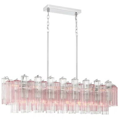 Crystorama Addis 51.75'' Polished Chrome Linear Chandelier In Multi