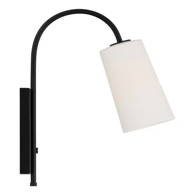 Crystorama Alexa 18 1/2" High Matte Black Wall Sconce
