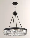 Crystorama Alister 10 Light Charcoal Bronze Chandelier In Charcoal Bronze