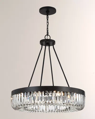 Crystorama Alistar 10-light Chandelier In Black