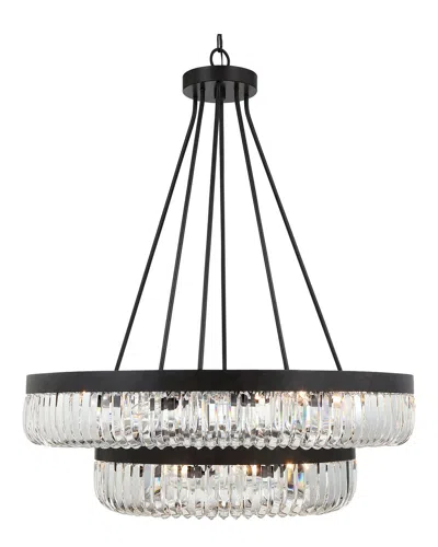 Crystorama Alister 26 Light Charcoal Bronze Chandelier In Black