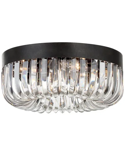 Crystorama Alister 5 Light Charcoal Bronze Ceiling Mount In Black