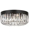 Crystorama Alister 5 Light Charcoal Bronze Ceiling Mount In Bronze