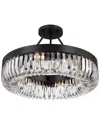 Crystorama Alister 8 Light Charcoal Bronze Ceiling Mount In Bronze