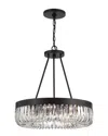 Crystorama Alister 8 Light Charcoal Bronze Chandelier In Bronze