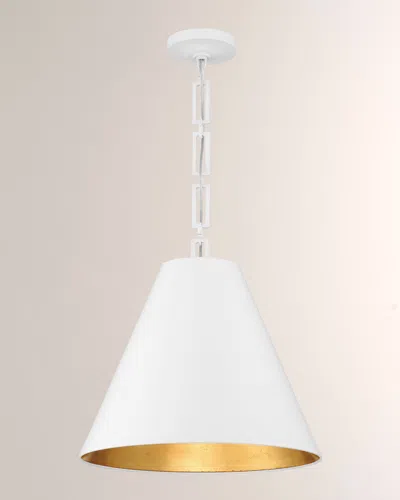 Crystorama Alston 3-light Chandelier In Matte White  Antique Gold