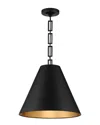 Crystorama Alston 3 Light Matte Black & Antique Gold Chandelier In Black
