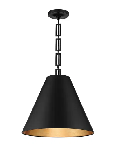 Crystorama Alston 3 Light Matte Black & Antique Gold Chandelier