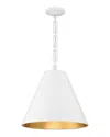 Crystorama Alston 3 Light Matte White & Antique Gold Chandelier In White