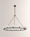 CRYSTORAMA ARAGON 12-LIGHT SOFT BRASS CHANDELIER