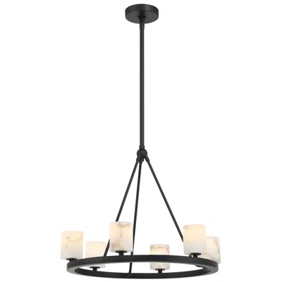 Crystorama Aragon 22.75'' Led Matte Black Chandelier