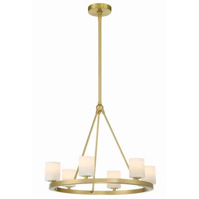 Crystorama Aragon 22.75'' Led Soft Brass Chandelier In Gold