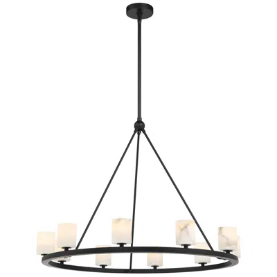 Crystorama Aragon 34.75'' Led Matte Black Chandelier