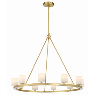 Crystorama Aragon 34.75'' Led Soft Brass Chandelier In Gold