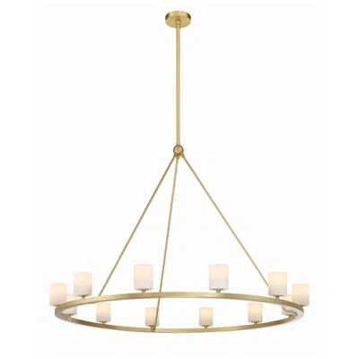 Crystorama Aragon 46.75'' Led Soft Brass Chandelier In Gold
