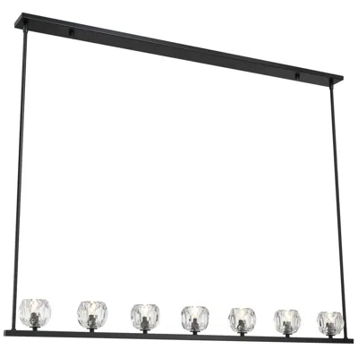 Crystorama Aragon 56'' Led Matte Black Linear Chandelier