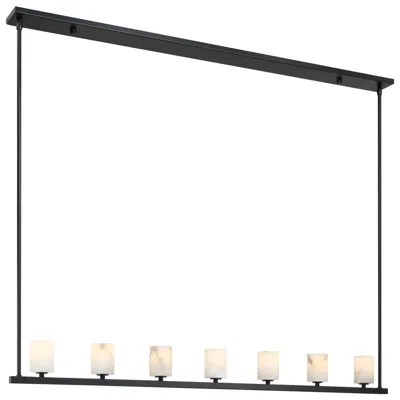 Crystorama Aragon 56'' Led Matte Black Linear Chandelier
