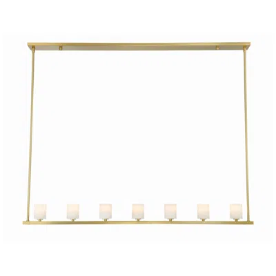 Crystorama Aragon 56'' Led Soft Brass Linear Chandelier In Gold