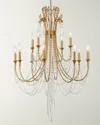 Crystorama Arcadia 12-light Antique Silver Chandelier In Gold