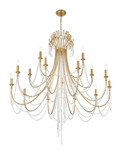 Crystorama Arcadia 15 Light Antique Gold Chandelier
