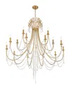 Crystorama Arcadia 15 Light Antique Gold Chandelier In Gold