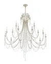 Crystorama Arcadia 15 Light Antique Silver Chandelier In Silver