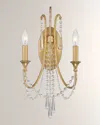 Crystorama Arcadia 2-light Antique Silver Wall Sconce In Gold