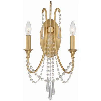 Crystorama Arcadia 21 1/4" High Antique Gold Wall Sconce