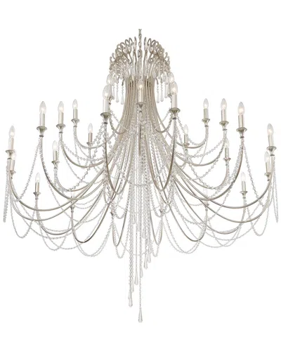 Crystorama Arcadia 28 Light Antique Silver Chandelier
