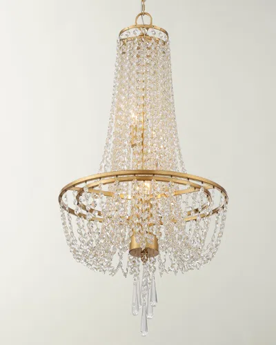Crystorama Arcadia 4-light Antique Silver Chandelier In Gold