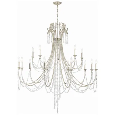 Crystorama Arcadia 46.25'' Antique Silver Chandelier