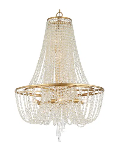 Crystorama Arcadia 9-light Antique Gold Chandelier