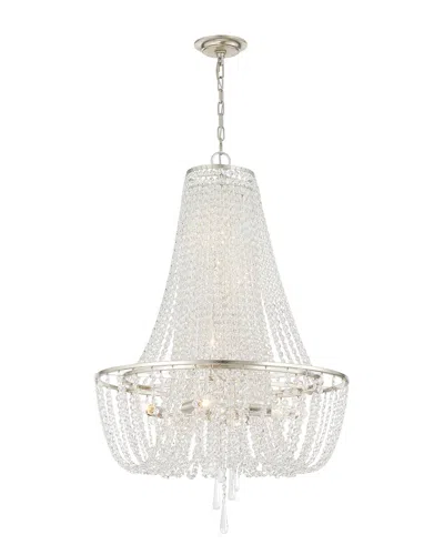 Crystorama Arcadia 9 Light Antique Silver Chandelier