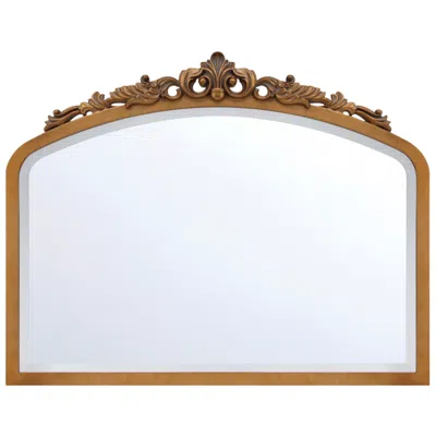 Crystorama Arden 40'' Burnished Brass Mirror In Brown