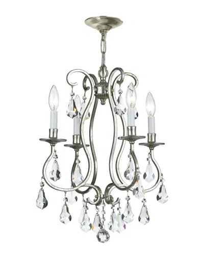 Crystorama Ashton 4-light Crystal Mini Chandelier In Silver