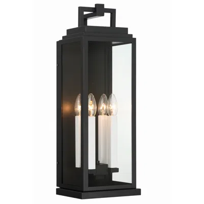 Crystorama Aspen 22 1/2" High Matte Black Outdoor Wall Light