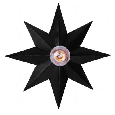 Crystorama Astro 12" High Black Wall Sconce