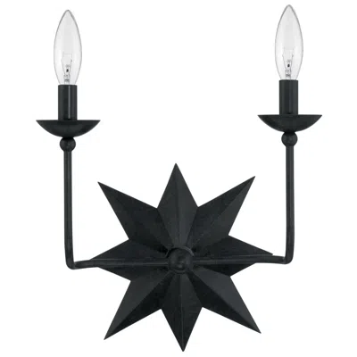 Crystorama Astro 13'' Black Sconce