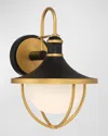 Crystorama Atlas 1-light Outdoor Sconce In Matte Black  Textured Gold