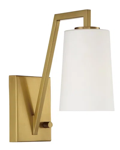 Crystorama Avon 1 Light Aged Brass Wall Mount In Bronze