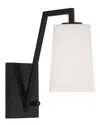 Crystorama Avon 1 Light Matte Black Wall Mount In Black