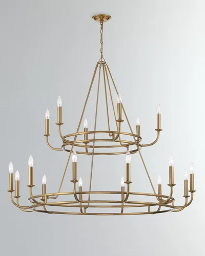 Crystorama Bailey 18-light Aged Brass Chandelier In Gold