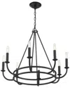 Crystorama Bailey 8-light Matte Black Chandelier In Black
