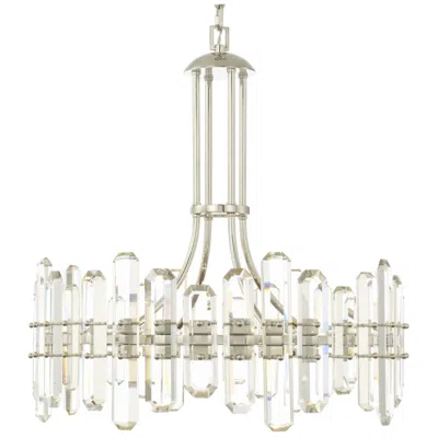 Crystorama Bolton 24 3/4" Wide Polished Nickel Crystal Chandelier In Silver